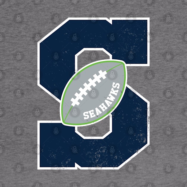 Big Bold Seattle Seahawks Monogram by Rad Love